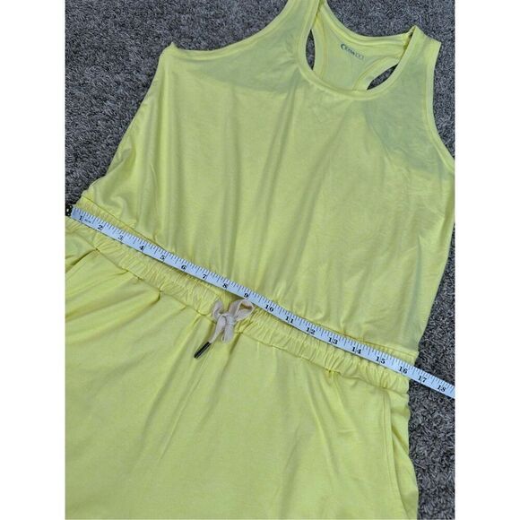 Zyia Active Lemon Laguna Downtime Romper RC Neon Drawstring Waistband Pockets L - Picture 11 of 12